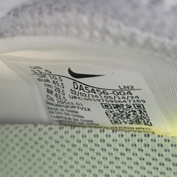 Nike Men Sz 11.5 Vapor Edge Pro 360 2 Cleats Pure Platinum Green DA5456-004 New - Picture 4 of 11